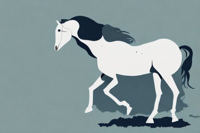 A brumby horse in the western cape landscape