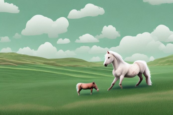 A shetland pony in a natural jeffreys bay landscape