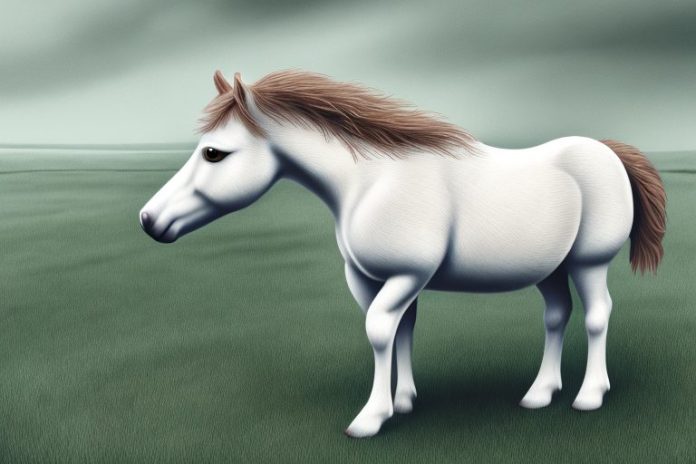 A shetland pony in a rural setting