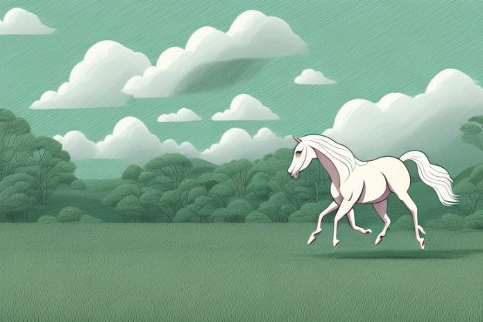A horse galloping through a rural landscape in kwamashu