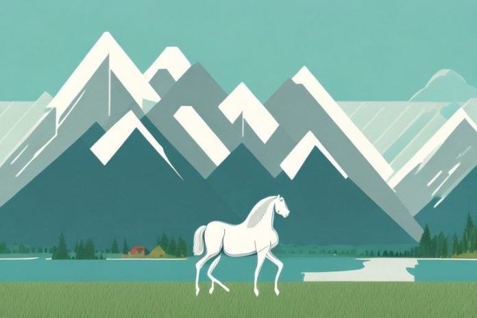 A horse in the countryside