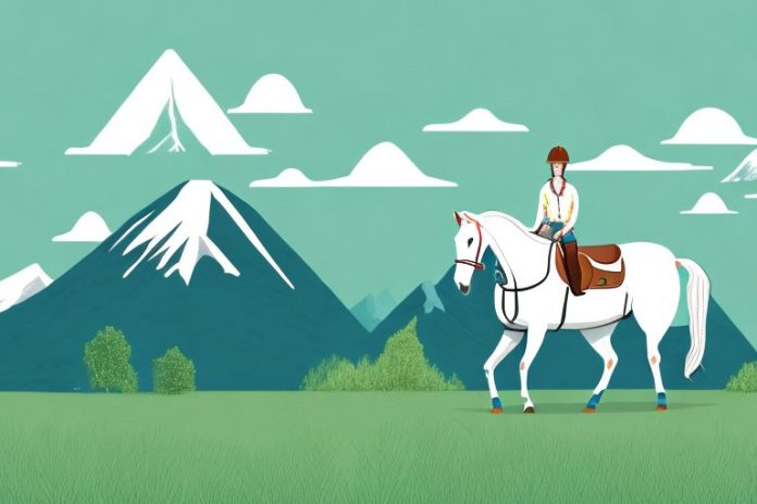 A horse and rider in a field