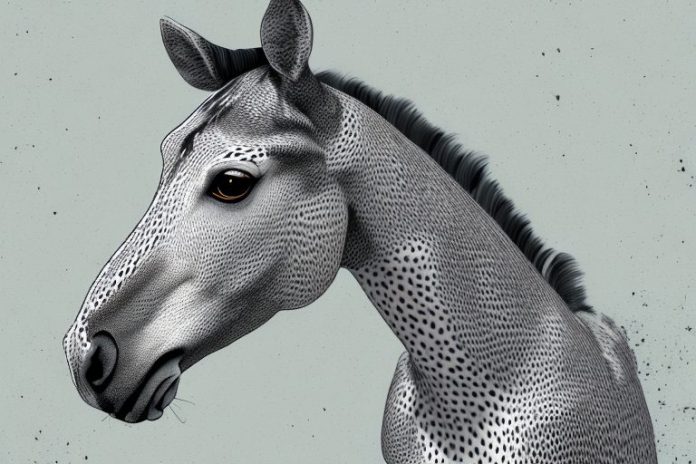An appaloosa horse in a natural setting in phalaborwa