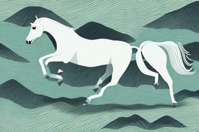 A horse in motion