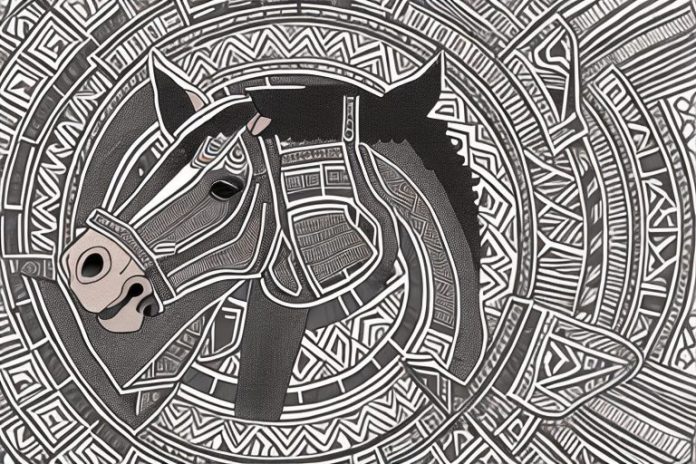 A horse galloping in the countryside