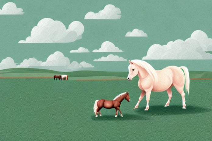 A shetland pony in a rural setting