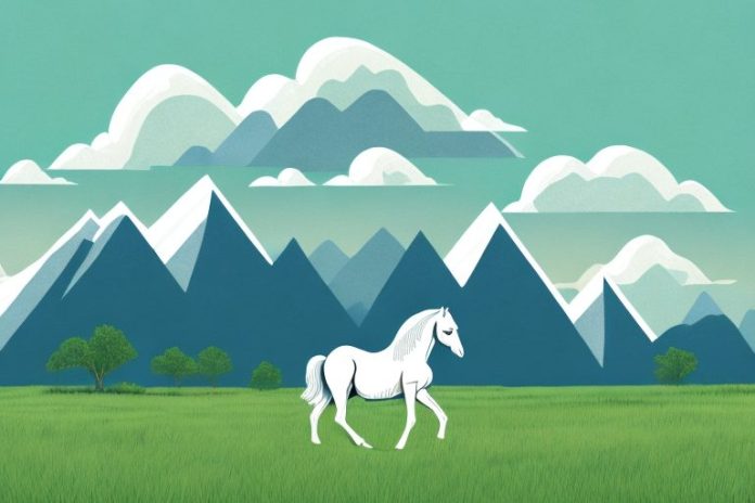 A horse in a field