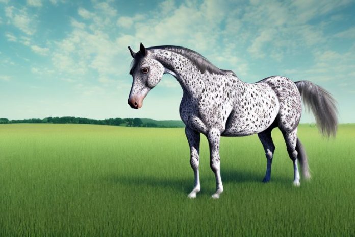 An appaloosa horse in a rural setting