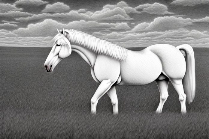 An american belgian draft horse in a field in the free state