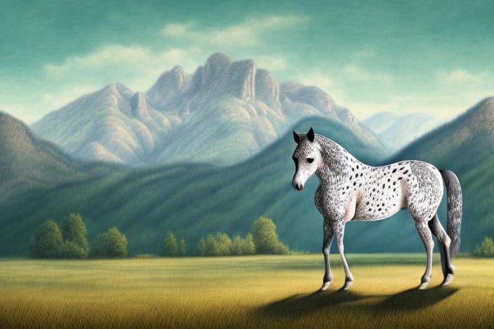An appaloosa horse in a rural setting