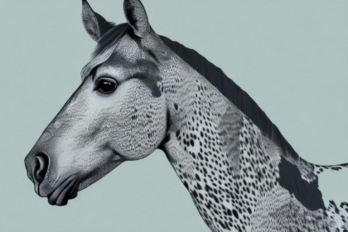 An appaloosa horse in the mpumalanga landscape