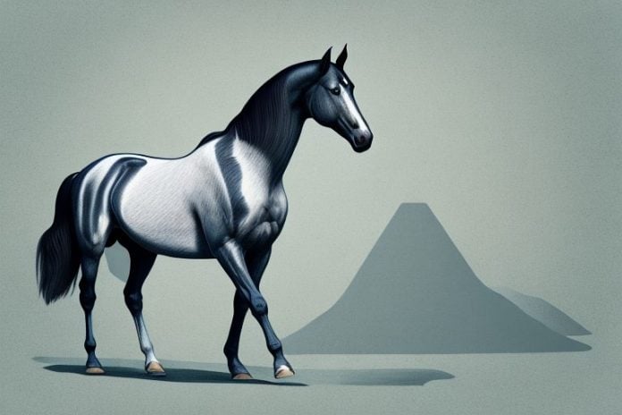 A tennessee walking horse in a tongaat landscape