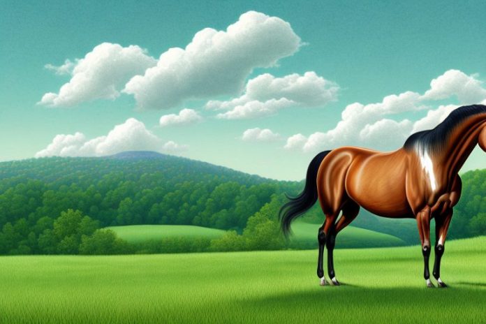 A tennessee walking horse in a scenic outdoor setting in umhlanga