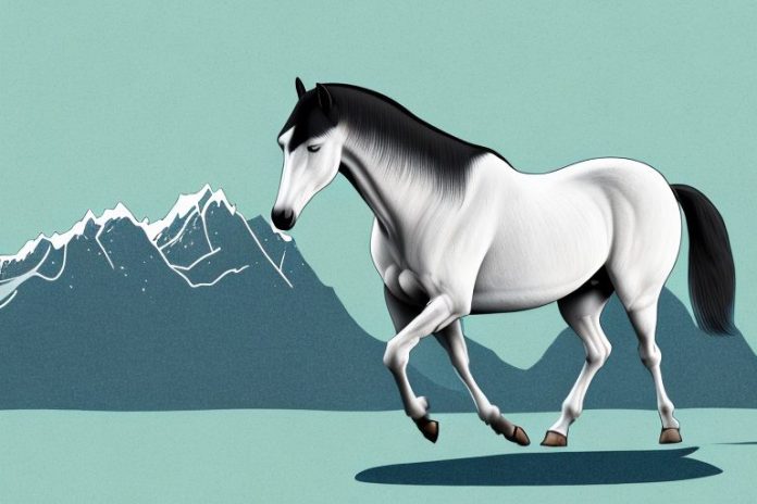 A majestic tennessee walking horse in a scenic queenstown landscape