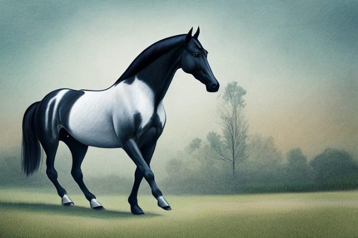 A tennessee walking horse in a rural setting