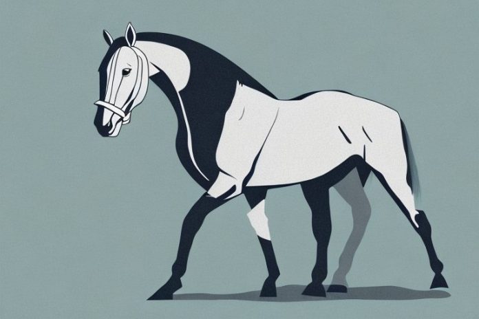 A tennessee walking horse in a gauteng landscape