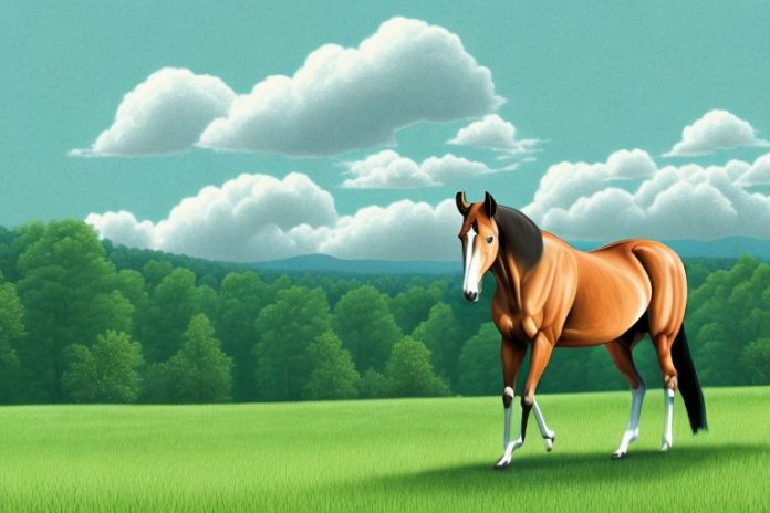 A tennessee walking horse in a rural setting