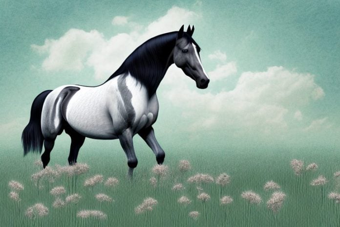 A tennessee walking horse in a field in vanderbijlpark