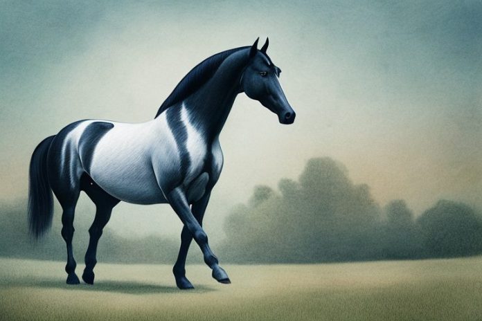 A tennessee walking horse in a rural setting