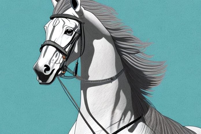 A tennessee walking horse in a centurion landscape