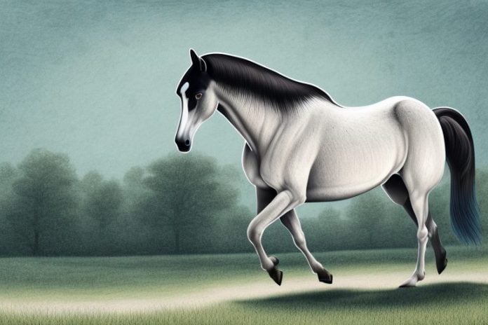 A tennessee walking horse in a rural setting