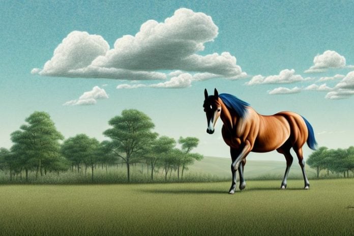 A tennessee walking horse in a rural landscape in mokopane