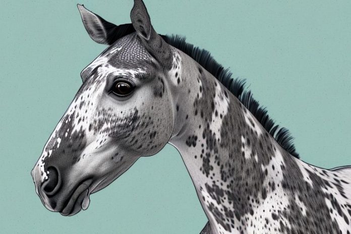 An appaloosa horse in a scenic outdoor setting in barberton