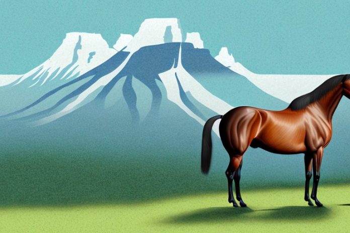 A tennessee walking horse in a scenic landscape in tzaneen