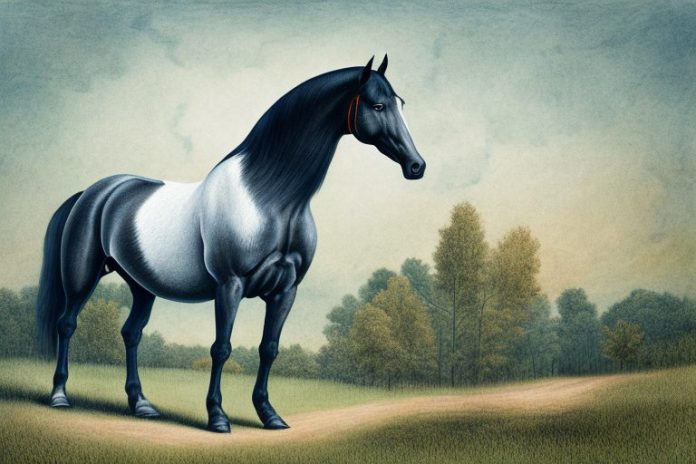 A tennessee walking horse in a rural setting near louis trichardt