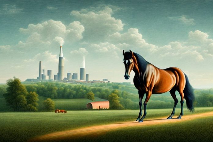 A tennessee walking horse in a scenic nelspruit landscape