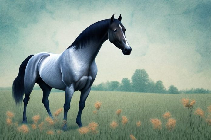 A tennessee walking horse in a field in ermelo