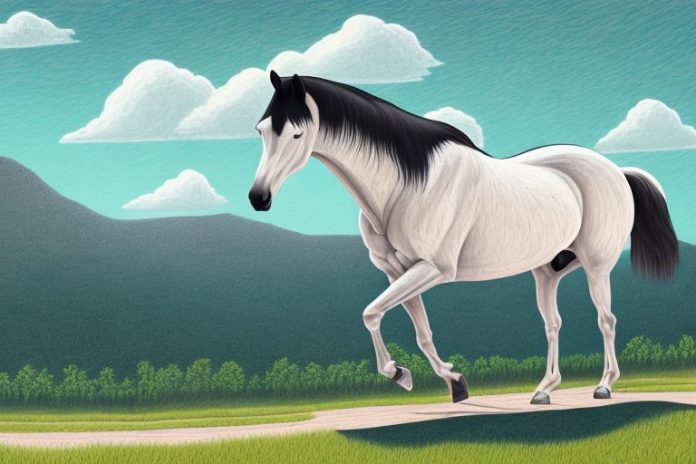 A tennessee walking horse in a scenic landscape in kimberley
