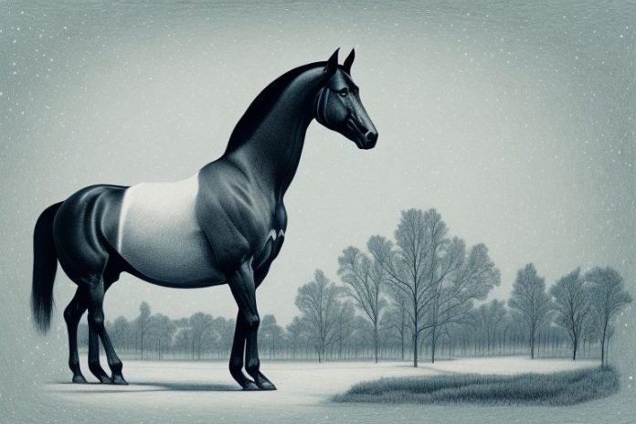 A tennessee walking horse in a postmasburg landscape