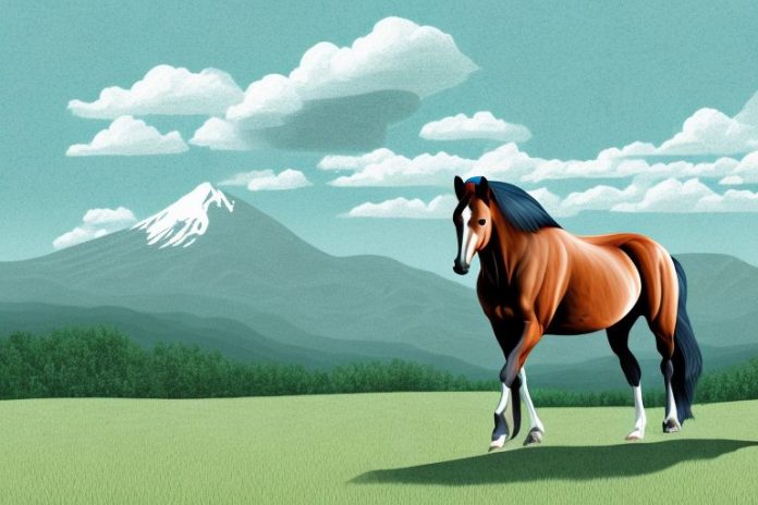 A tennessee walking horse in a scenic landscape near hartswater