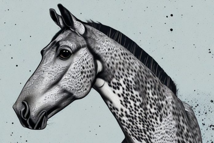 An appaloosa horse in its natural environment in lydenburg