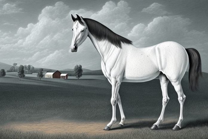 A tennessee walking horse in a rural setting in prieska