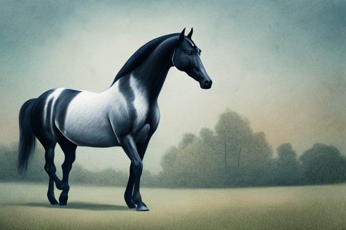 A tennessee walking horse in a rural setting