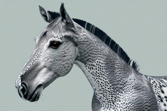 An appaloosa horse in a natural setting in the northern cape