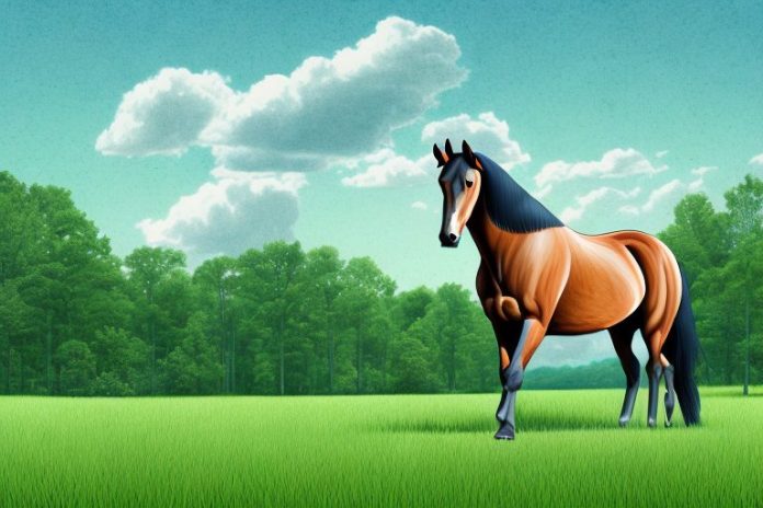 A tennessee walking horse in a rural setting
