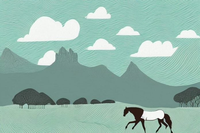 A tennessee walking horse in a rural setting in oudtshoorn