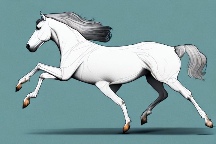 An andalusian horse galloping along a beach in amanzimtoti