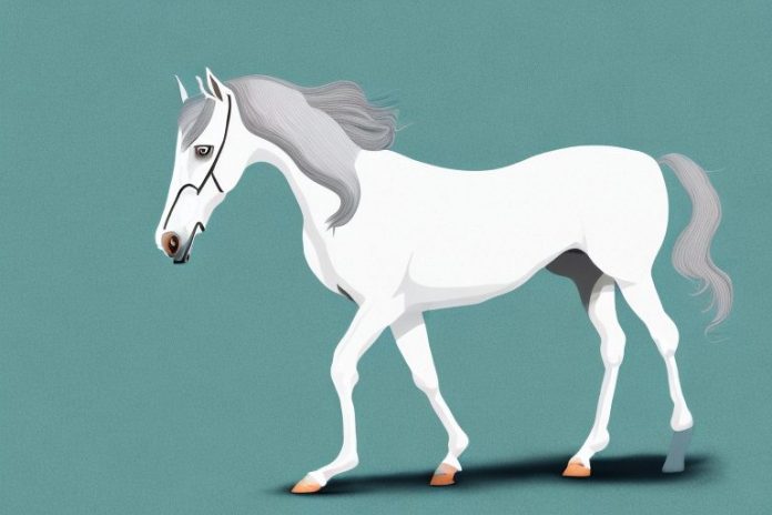 An andalusian horse in a field in the free state