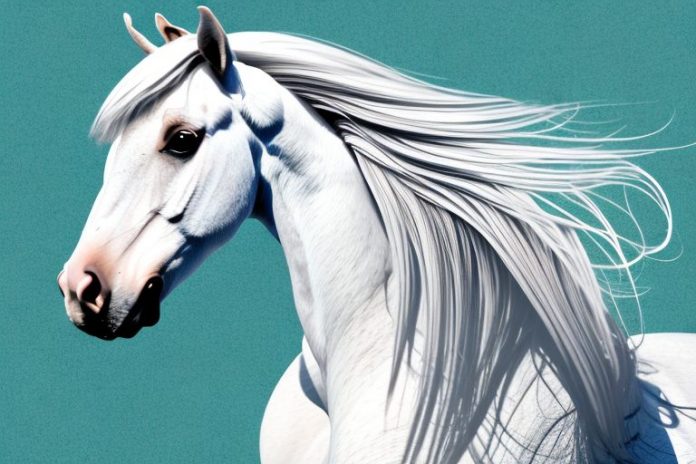 An andalusian horse in a rural setting