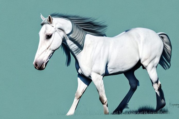 An andalusian horse in a field in pretoria