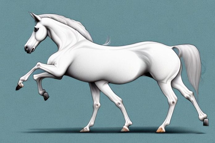 An andalusian horse in a riding arena in randburg