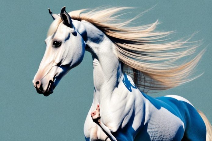An andalusian horse in a rural setting
