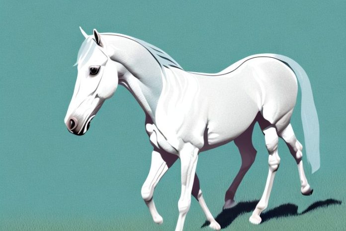 An andalusian horse in a field in barberton