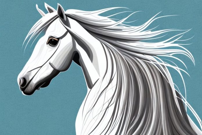 An andalusian horse in a natural setting in kimberley