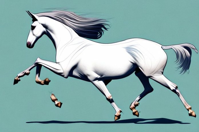 A majestic andalusian horse galloping through the countryside of hartbeespoort
