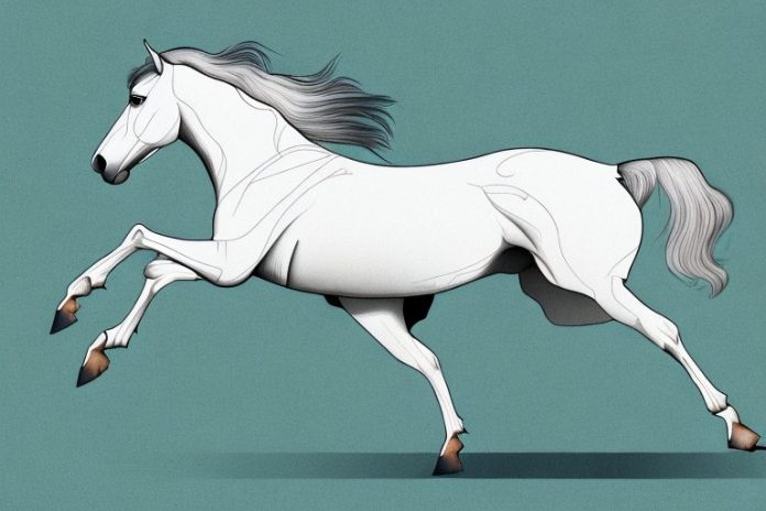An andalusian horse galloping through a rural landscape in mabopane
